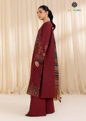 3 Pcs Women's Unstitched Embroidered Suit